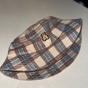TEDDY FRESH - Wooly Plaid Bucket Hat (Blue / Brown / Cream)